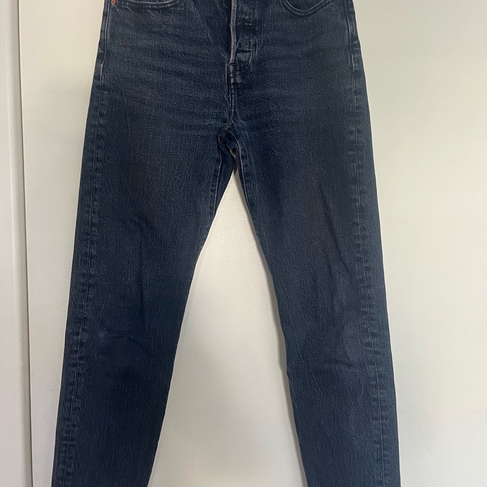 Classic Blue Levi Wedgie Straight Leg Jeans